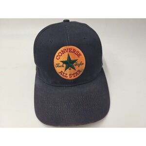 Vintage Converse All Star Chuck Taylor Distressed Snapback Hat Cap Skate Black